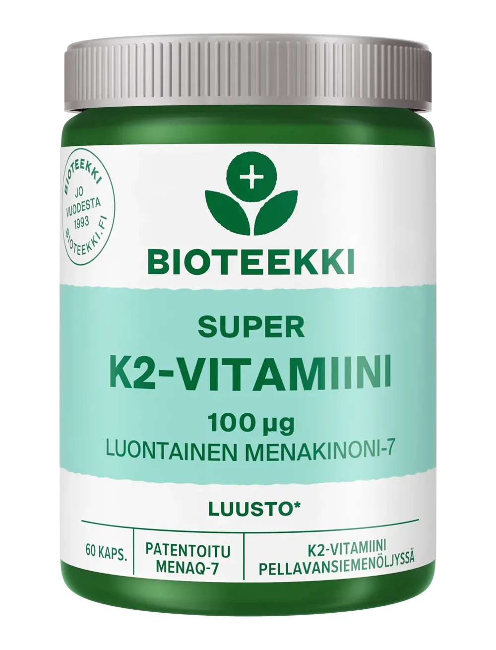 Bioteekki Super K2-Vitamiini (Menakinoni-7) - Apteekki 360 Helsinki - Verkkoapteekki