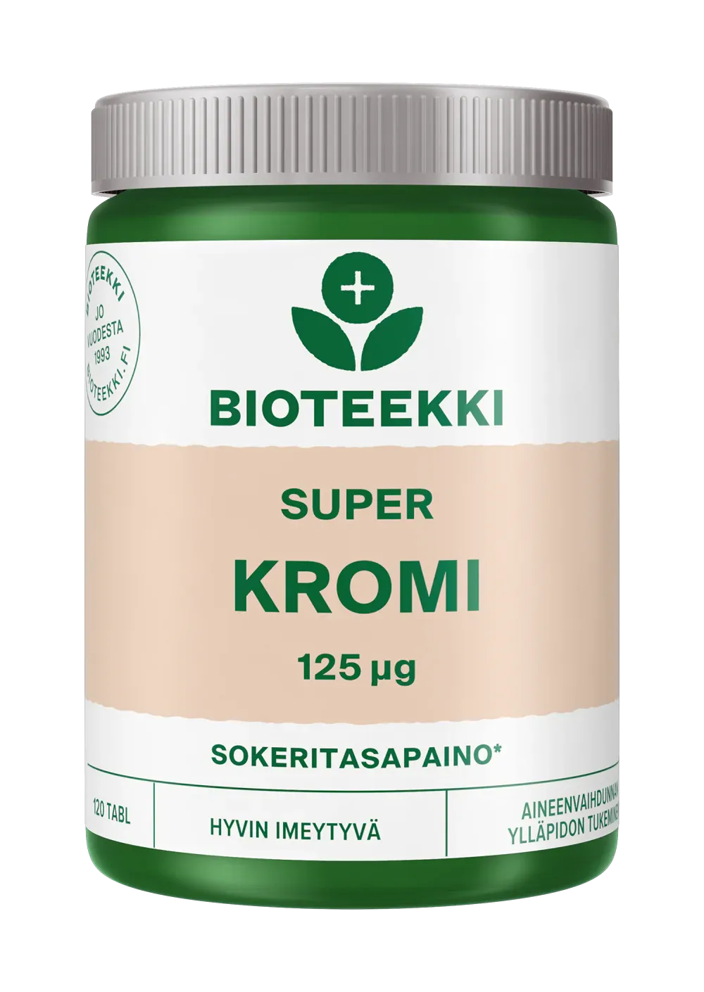 Bioteekki Super Kromi 125 ug - Apteekki 360 Helsinki - Verkkoapteekki