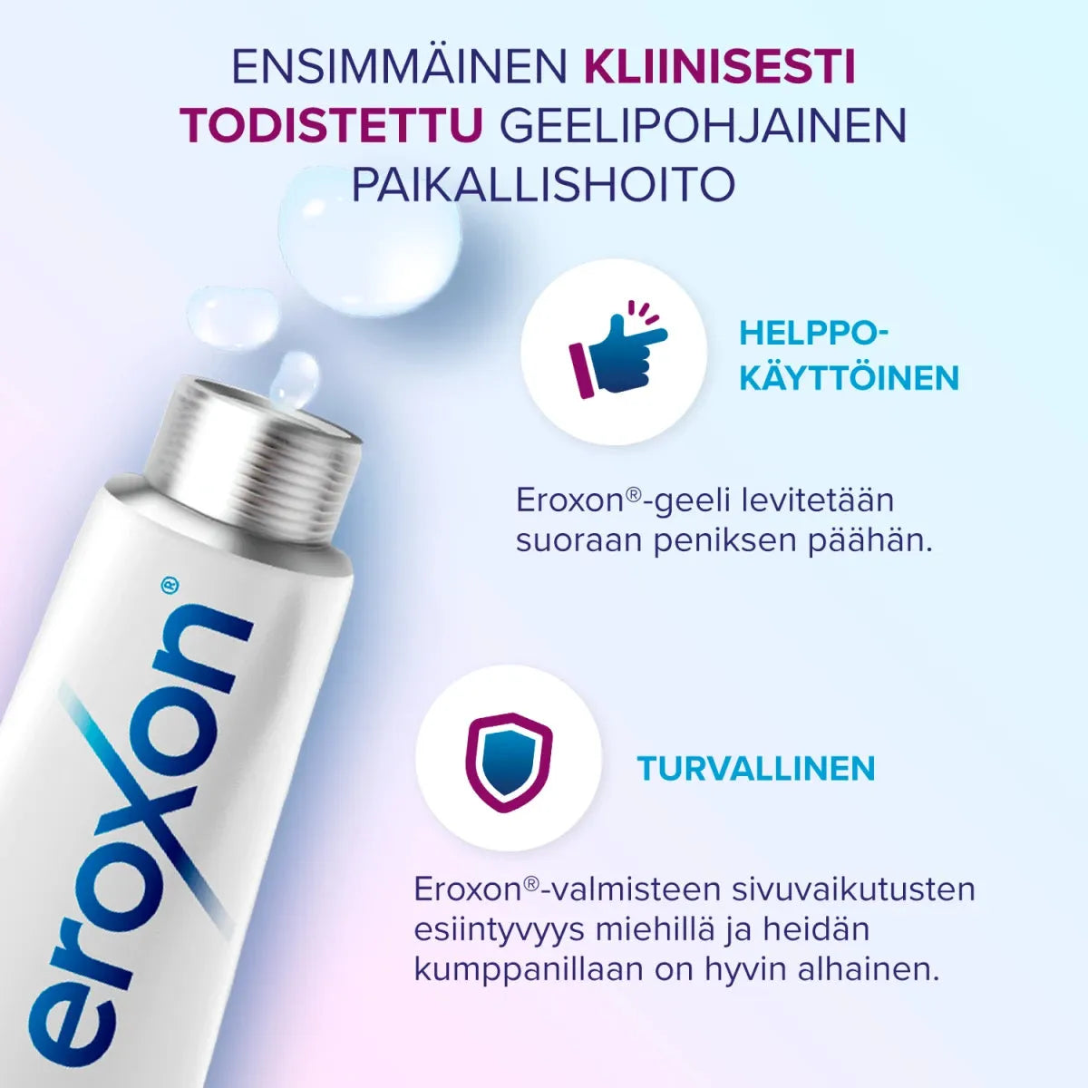 Eroxon® Stimgel kerta-annostuubi, 2 x 4 kpl Säästöpakkaus - Long-lasting erectile dysfunction treatment in convenient single-dose tubes