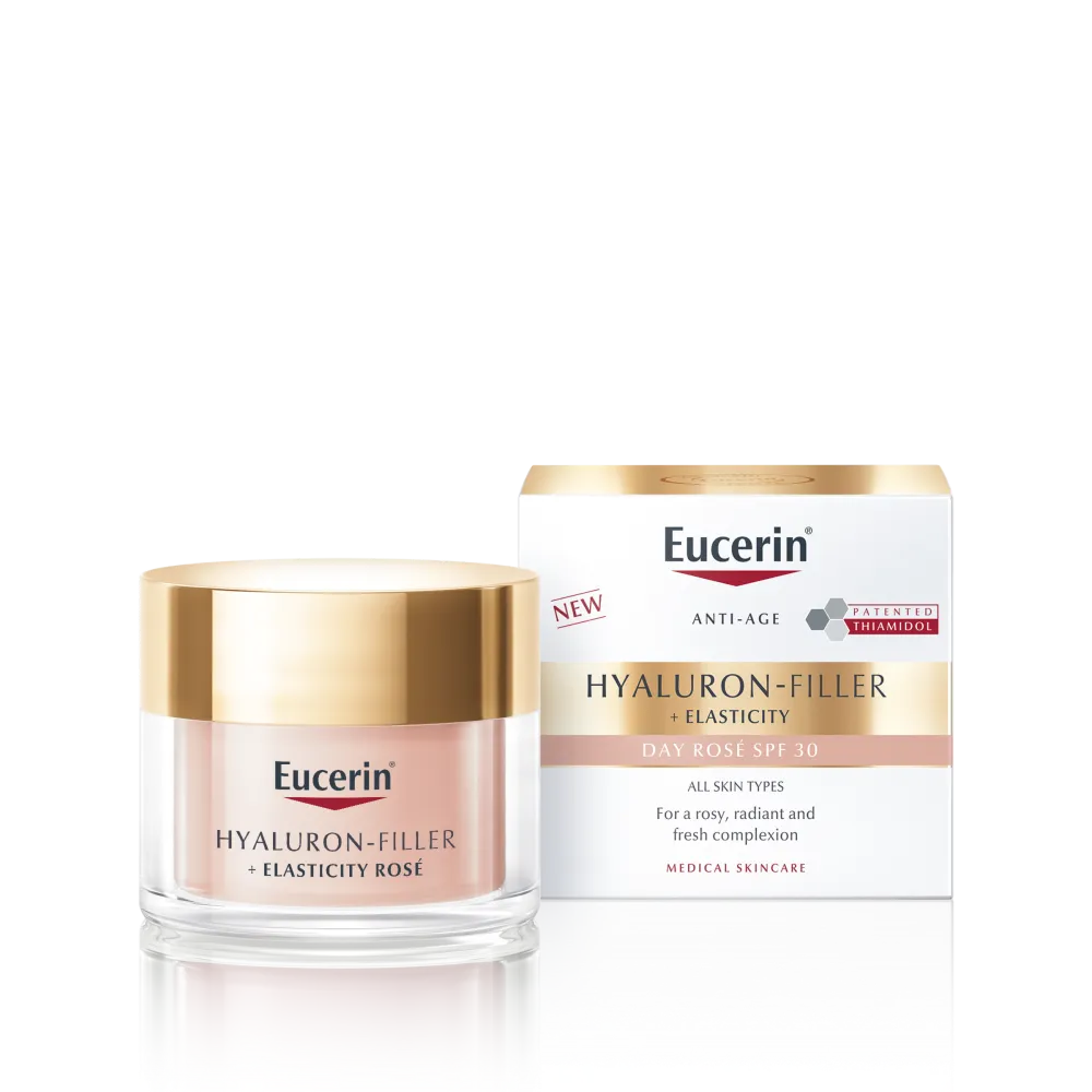 Eucerin Hyaluron-Filler + Elasticity Rose Day SPF30 - Voide tuubissa