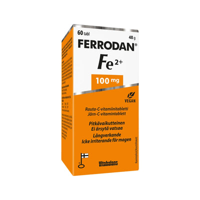 Ferrodan Fe2+ 100 Mg - Apteekki 360 Helsinki - Verkkoapteekki