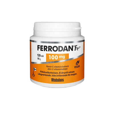 Ferrodan Fe2+ 100 Mg - Apteekki 360 Helsinki - Verkkoapteekki