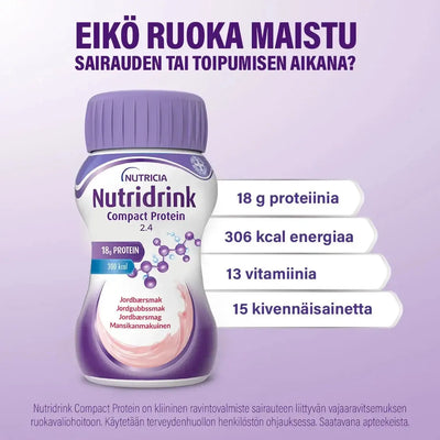 Nutridrink Compact Protein Marja - 96 x 125ml - Apteekki 360 Helsinki - Verkkoapteekki