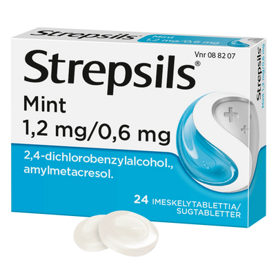 Strepsils Mint 0,6 Mg/1,2 Mg Imeskelytabl - Apteekki 360 Helsinki - Verkkoapteekki