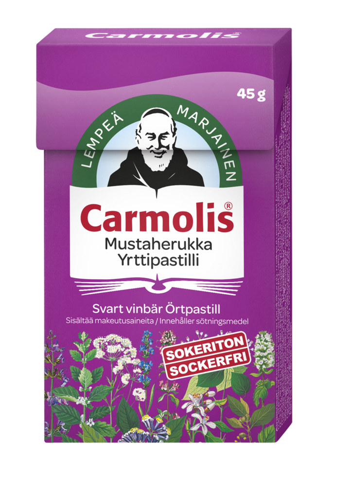 Carmolis mustaherukka yrttipastilli