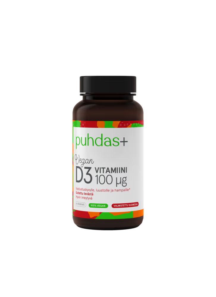 Puhdas+ Vegan D3-Vitamiini 100 mcg