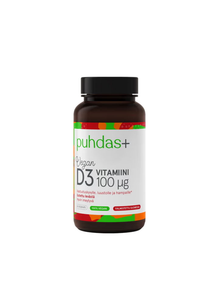Puhdas+ Vegan D3-Vitamiini 100 mcg