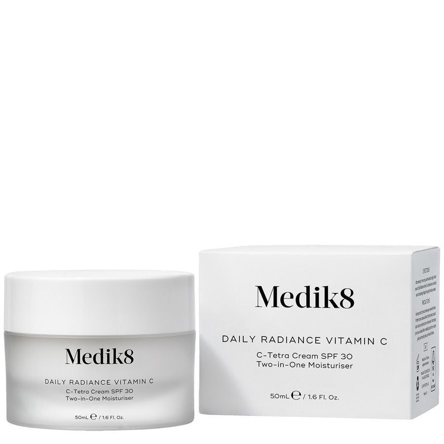 Medik8 Daily Radiance Vitamin C SPF30 product with sun protection and antioxidant benefits