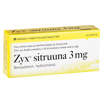 Zyx Sitruuna 2,68 Mg Imeskelytabl