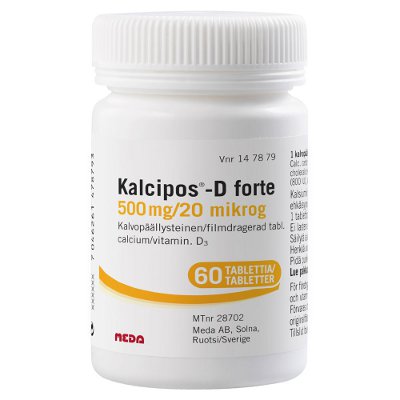 Kalcipos-D Forte 20 Mikrog Tabl, Kalvopääll