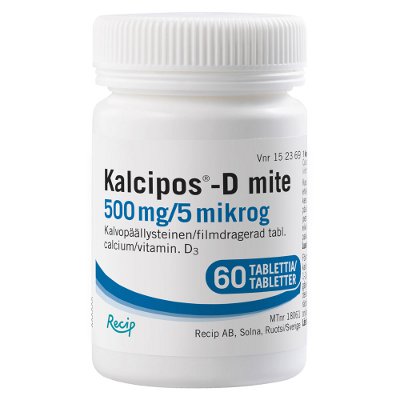 Kalcipos-D Mite 5 Mikrog Tabl, Kalvopääll