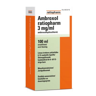 Ambroxol Ratiopharm 3 Mg/Ml Oraaliliuos