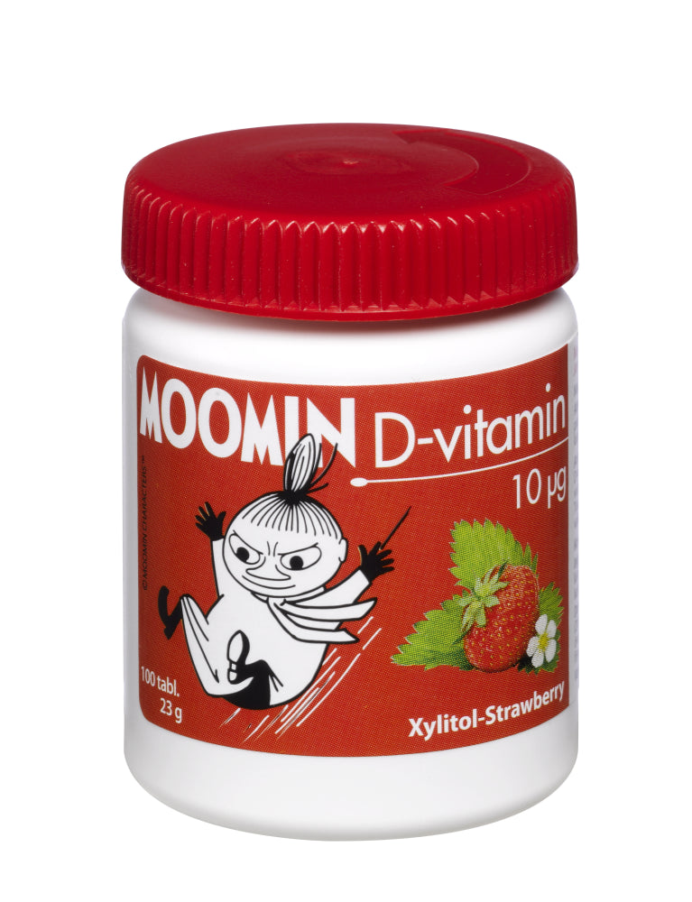 Moomin D-Vitamin 10Mikrog Xylit-Strawberry