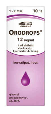 ORODROPS 12 mg/ml korvatipat, liuos