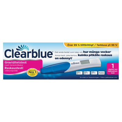 Clearblue Digit. Raskaustesti Viikkonäytöllä