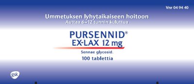 PURSENNID EX-LAX 12 mg tabl, päällystetty