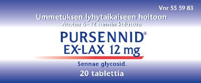 PURSENNID EX-LAX 12 mg tabl, päällystetty