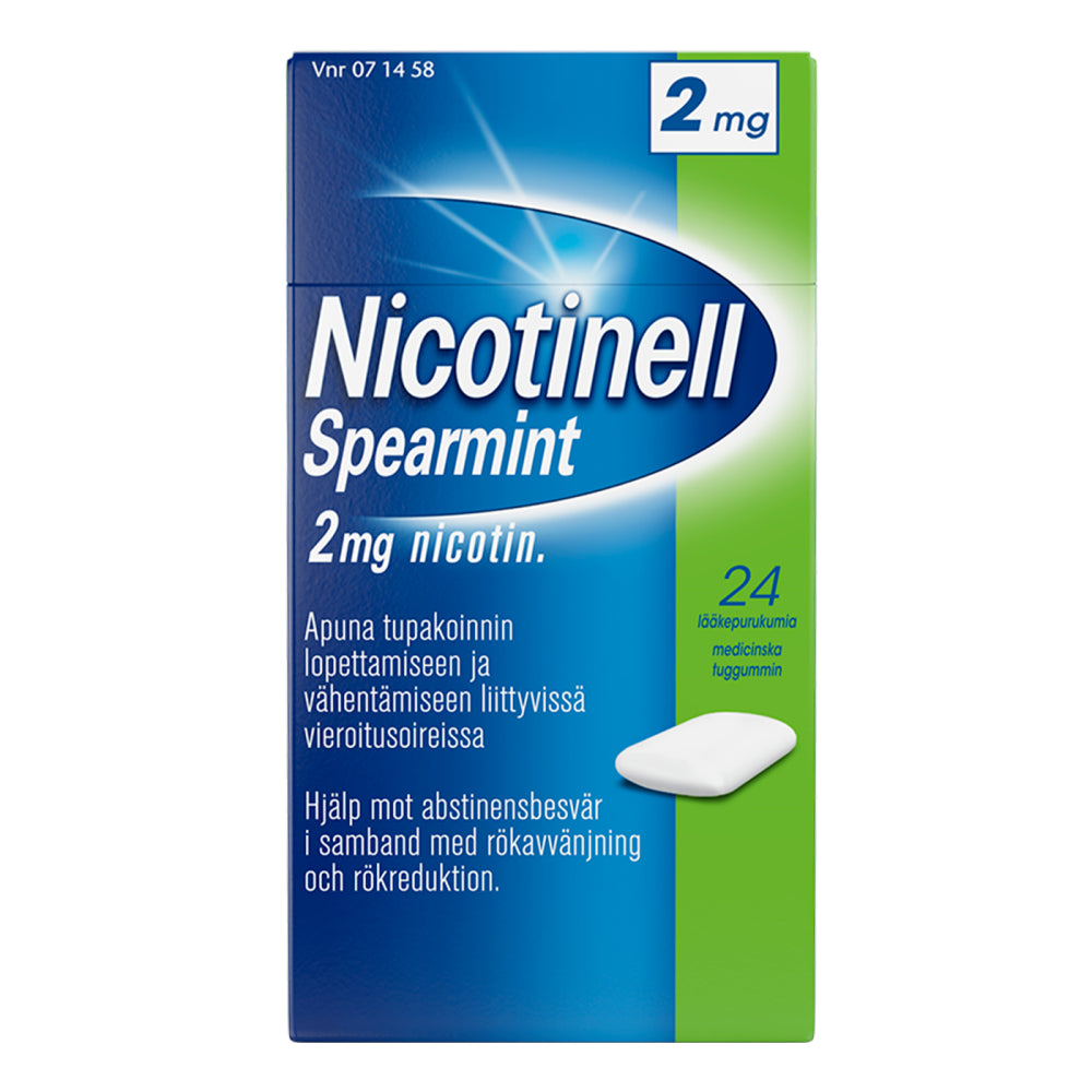 Nicotinell Spearmint 2 Mg Lääkepurukumi