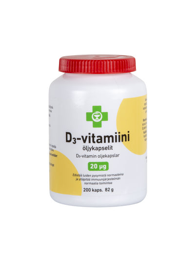 Apteekki D3-Vitamiini 20 Mikrog