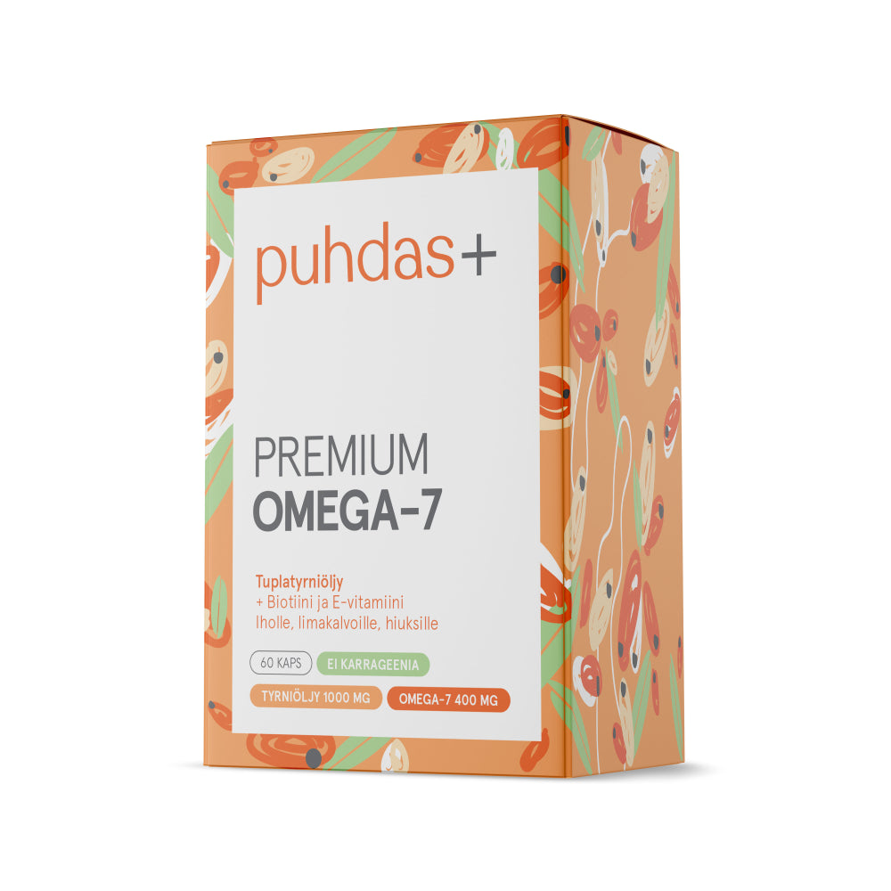 Puhdas+ Premium Omega-7 400 Mg, 60 kaps ja 120 kaps