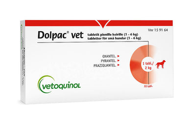 Dolpac Vet Tabletit Pienille Koirille 10 Mg/28,8 Mg/40,06 Mg Tabl 1-6 Kg