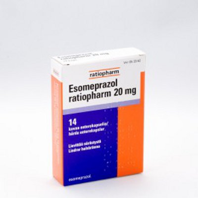 Esomeprazol Ratiopharm 20 Mg Enterokaps, Kova