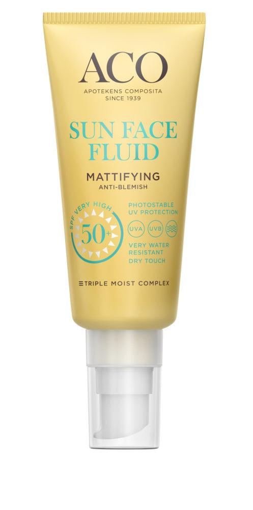 Aco Sun Face Fluid Spf 50+ Mattifying - Apteekki 360 Helsinki - Verkkoapteekki