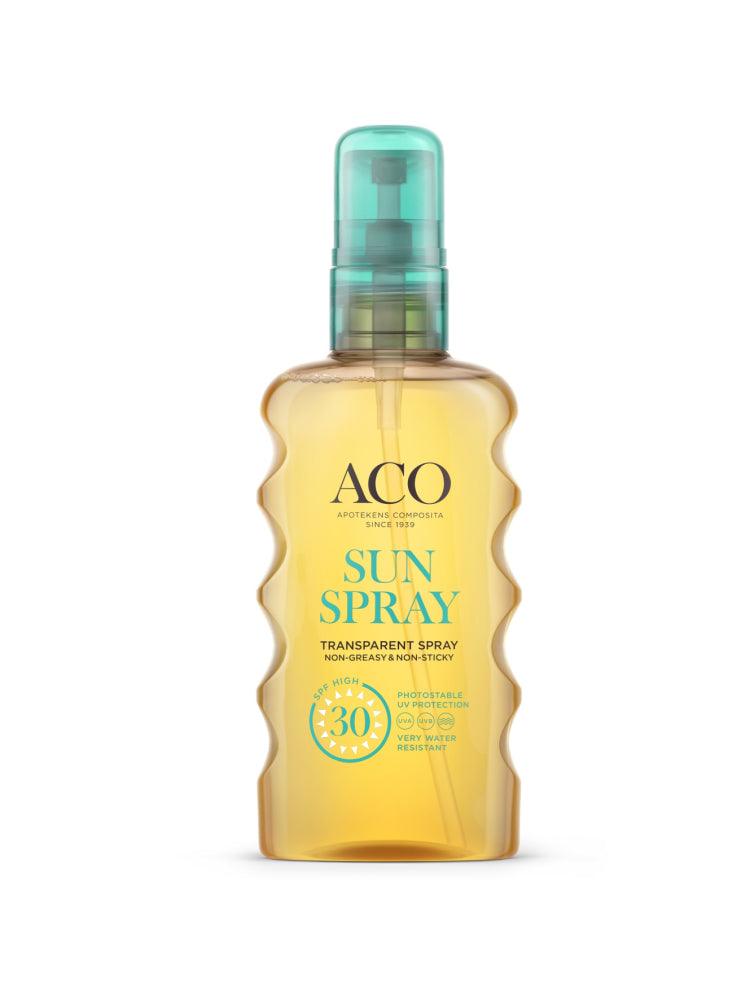 Aco Sun Transparent Sun Spray Spf30 Hajusteeton - Apteekki 360 Helsinki - Verkkoapteekki