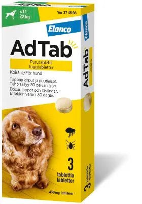 Adtab 450 Mg Vet Purutabl Koirille Yli 11-22 Kg - Apteekki 360 Helsinki - Verkkoapteekki