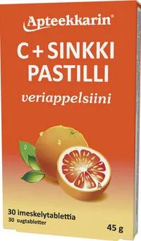 Apteekkarin C+ Sinkki Veriappelsiini - Apteekki 360 Helsinki - Verkkoapteekki