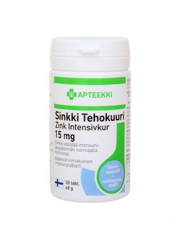 Apteekki Sinkki Tehokuuri 15 Mg - Apteekki 360 Helsinki - Verkkoapteekki