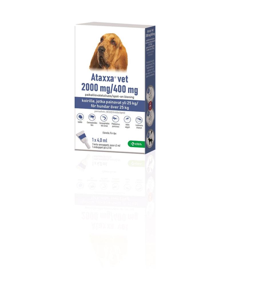 Ataxxa Vet 400 Mg/2000 Mg Paikallisvaleluliuos Koirille Yli 25 Kg - Apteekki 360 Helsinki - Verkkoapteekki