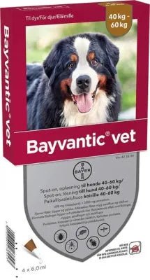 Bayvantic Vet Koirille 40-60 Kg 600 Mg/3000 Mg Paikallisvaleluliuos - Apteekki 360 Helsinki - Verkkoapteekki