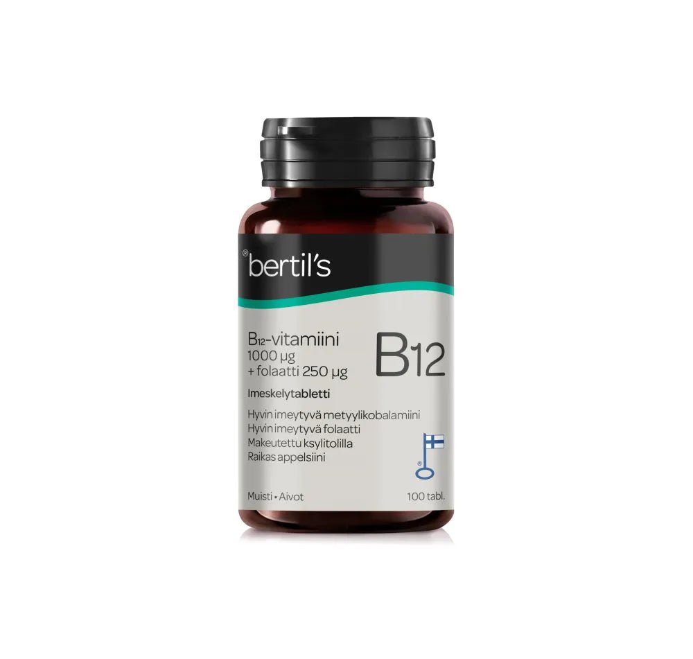 Bertils B12-Vitamiini + Folaatti - Apteekki 360 Helsinki - Verkkoapteekki