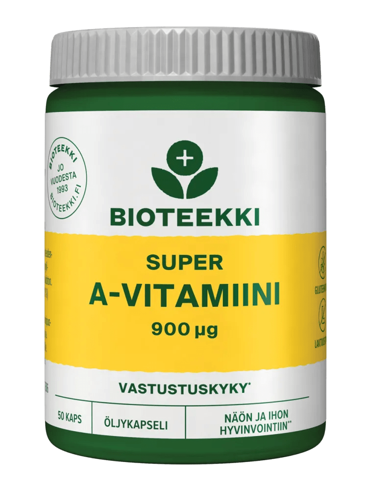 Bioteekki Super A-vitamiini 900 ug kapseli - Apteekki 360 Helsinki - Verkkoapteekki