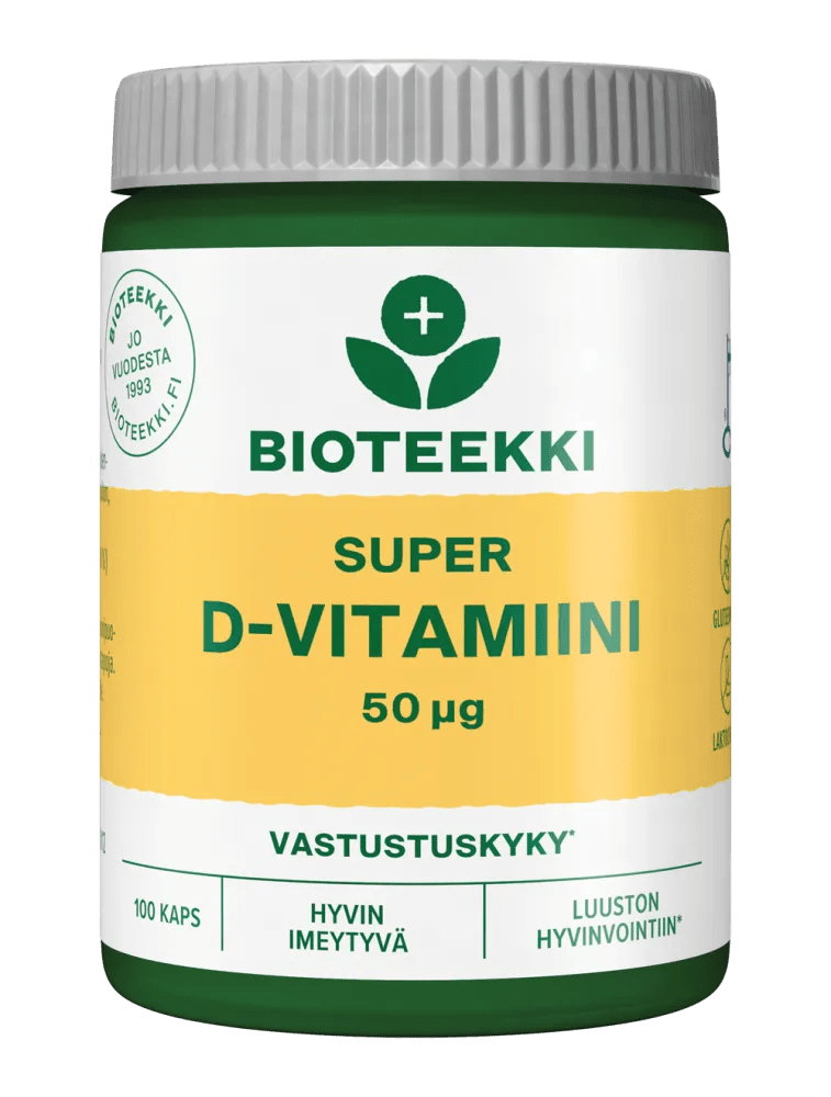 Bioteekki Super D-Vitamiini 50 ug - Apteekki 360 Helsinki - Verkkoapteekki