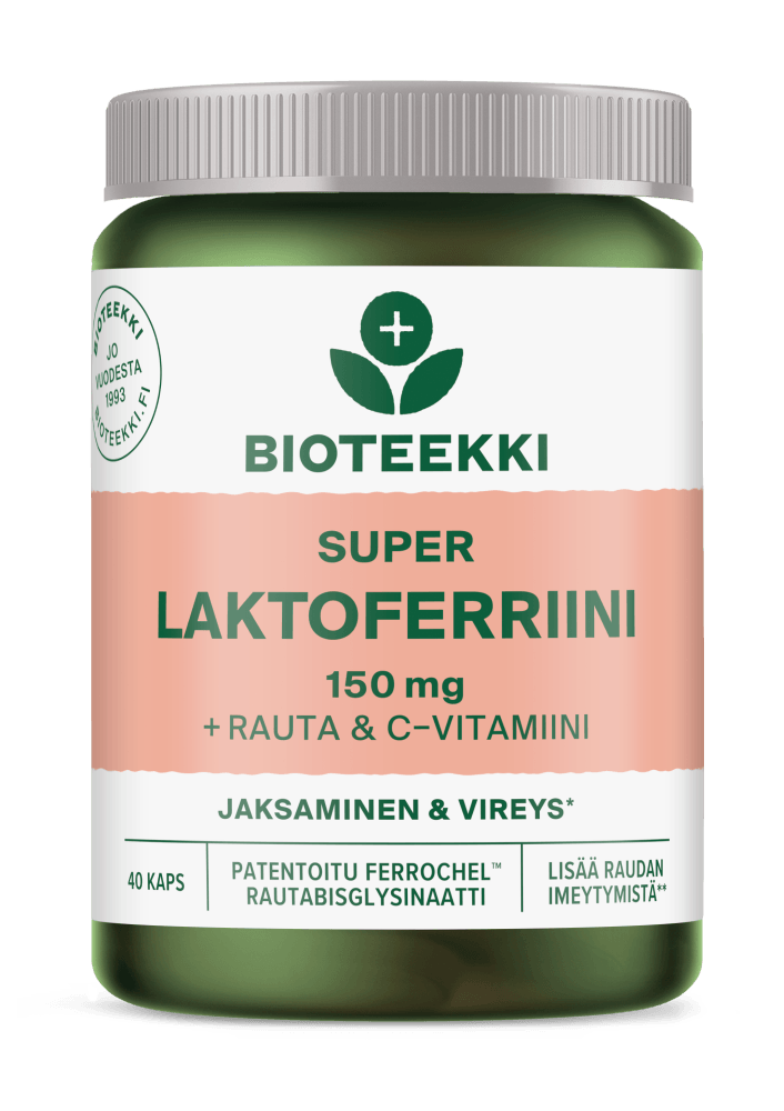Bioteekki Super Laktoferriini + Rauta & C - Apteekki 360 Helsinki - Verkkoapteekki