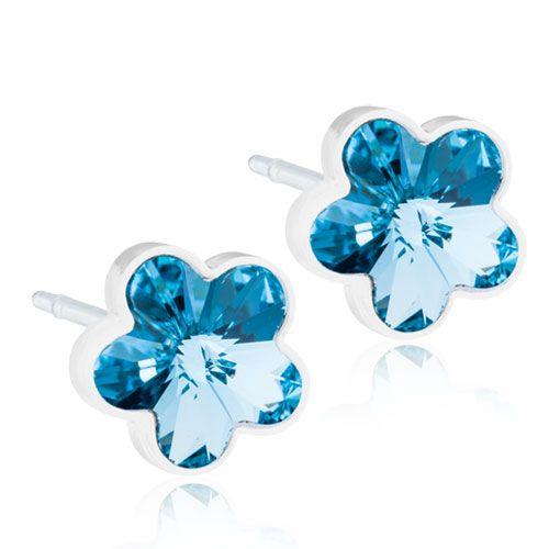 Blomdahl Flower 6Mm Aquamarine - Korvakoru - Apteekki 360 Helsinki - Verkkoapteekki