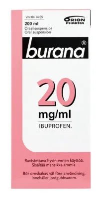 Burana 20 Mg/Ml Oraalisuspensio, 100 Ml Ja 200 Ml - Apteekki 360 Helsinki - Verkkoapteekki