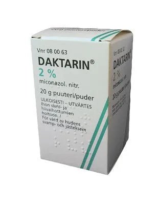 Daktarin 20 mg/g Puuteri - tehokas sienilääke ihon hiivatulehduksiin ja sieni-infektioihin