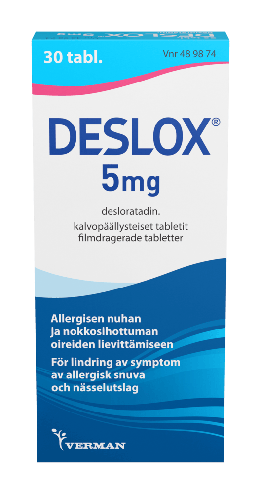 Deslox 5 Mg Tabl, Kalvopääll - Apteekki 360 Helsinki - Verkkoapteekki