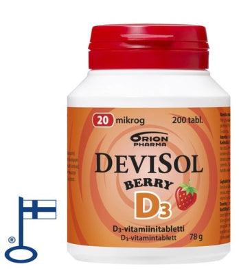 DeviSol Berry 20 mcg - D-vitamiini - Apteekki 360 Helsinki - Verkkoapteekki