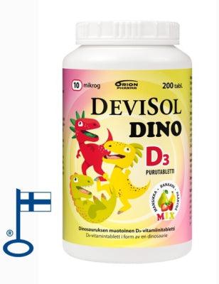 DeviSol Dino Mix 10 mcg - D-vitamiini lapsille - Apteekki 360 Helsinki - Verkkoapteekki