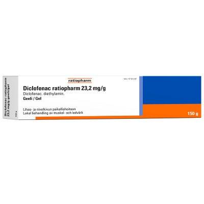 Diclofenac Ratiopharm 23,2 Mg/G Geeli - Apteekki 360 Helsinki - Verkkoapteekki