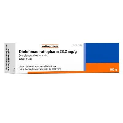 Diclofenac Ratiopharm 23,2 Mg/G Geeli - Apteekki 360 Helsinki - Verkkoapteekki