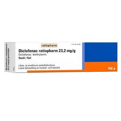Diclofenac Ratiopharm 23,2 Mg/G Geeli - Apteekki 360 Helsinki - Verkkoapteekki