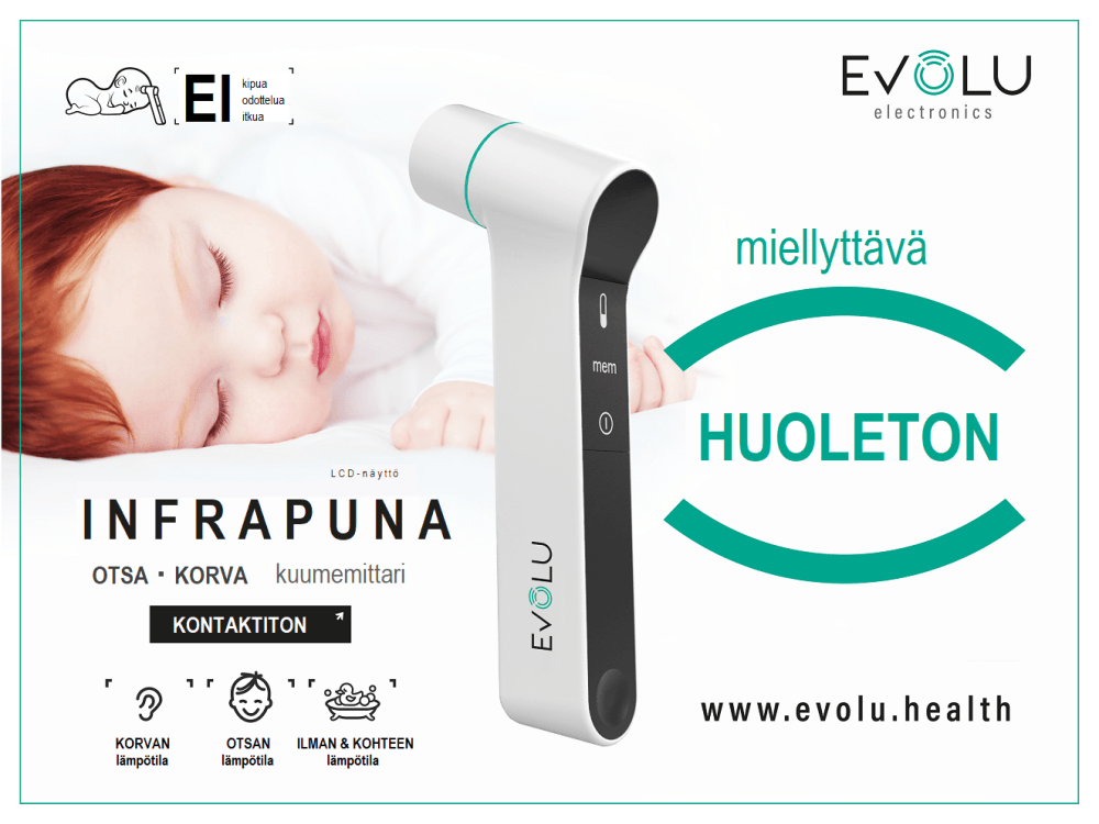 Evolu Non-Contact Infrapunakuumemittari Otsa/Korva - Apteekki 360 Helsinki - Verkkoapteekki