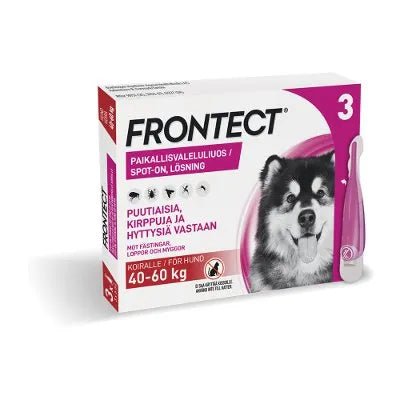 Frontect 405,6 Mg/3028,8 Mg Vet Paikallisvaleluliuos Koirille 40-60 Kg - Apteekki 360 Helsinki - Verkkoapteekki