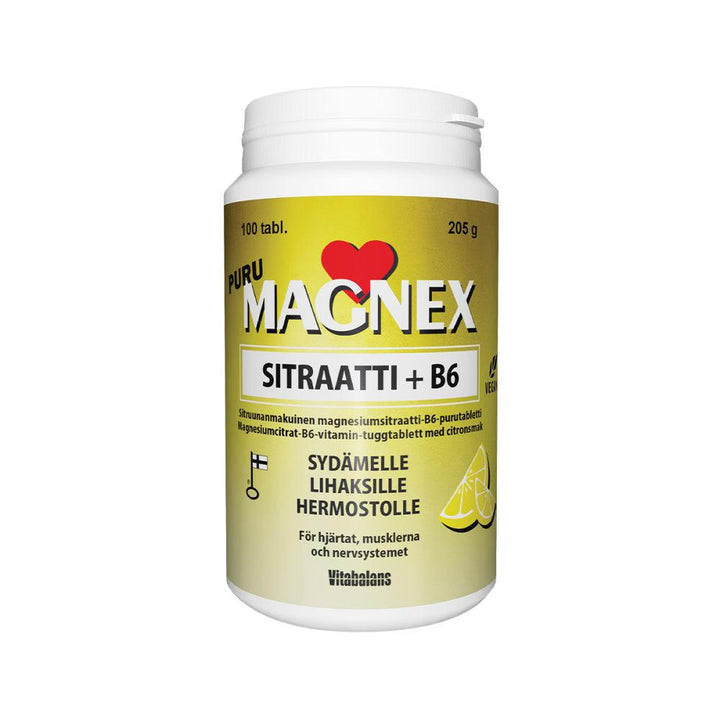 Magnex Sitraatti 375 Mg + B6 Puru - Apteekki 360 Helsinki - Verkkoapteekki
