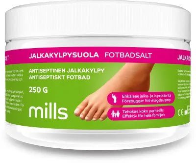 Mills Jalkakylpysuola, Antiseptinen - Apteekki 360 Helsinki - Verkkoapteekki